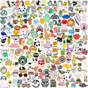 20/30/60/100 Mixed Enamel Pins for Backpacks,Hat Cute Funny Button Pins Bulk Set,Cartoon Plant Aesthetic Brooch Lapel Backpack Pins for Hats Women Girls Cloths Decoration