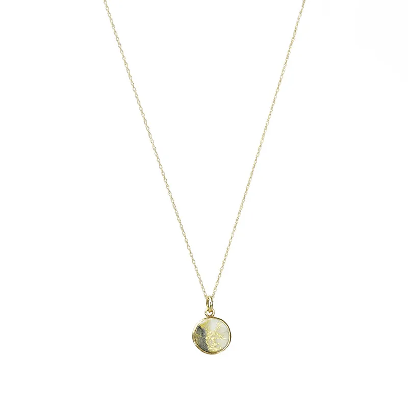 Antique Gold Quartz Pendant