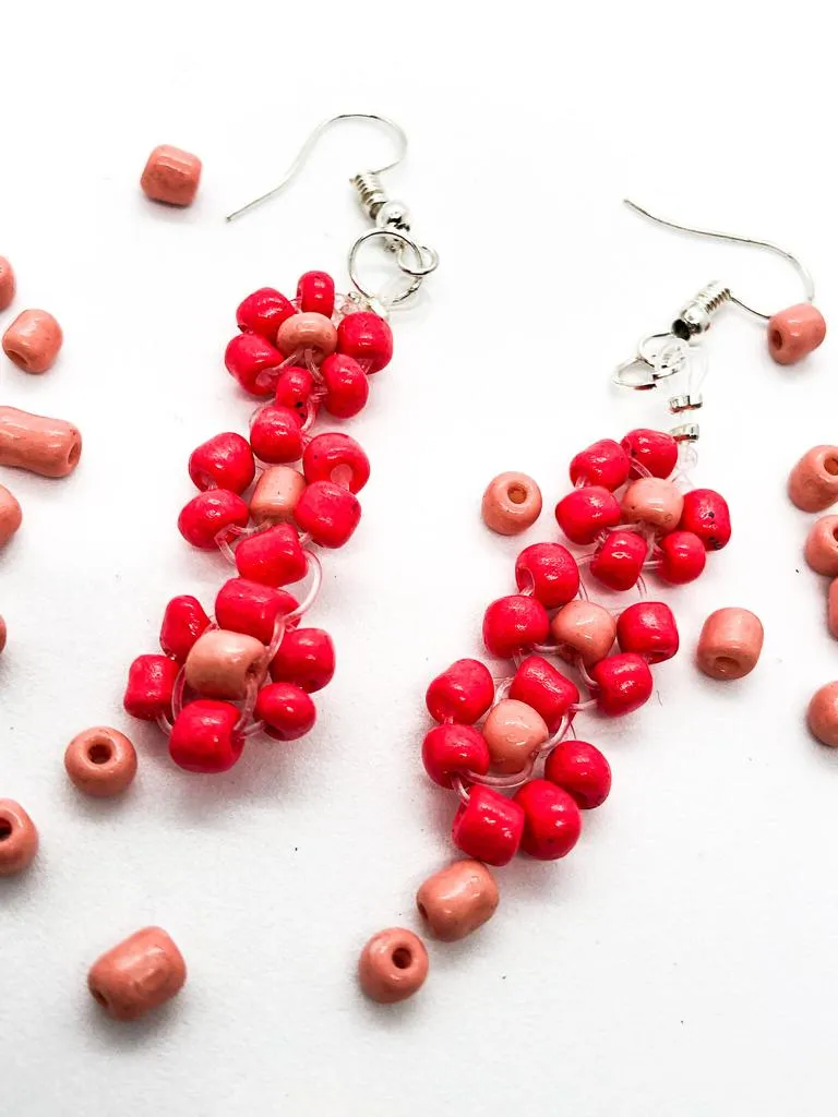 Beaded Flower earrings