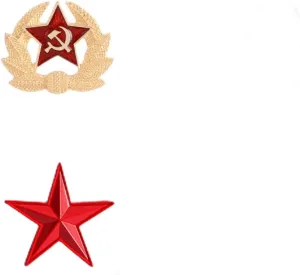 Brooch for Women, 4X Military Pin USSR Russian Soviet Removable Lapel Pin Badge Army Star Hat Pin Badge Communism Brooch