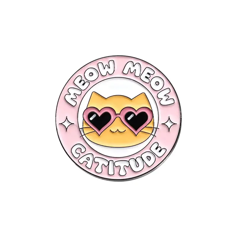 Catitude Brooch Enamel Pin