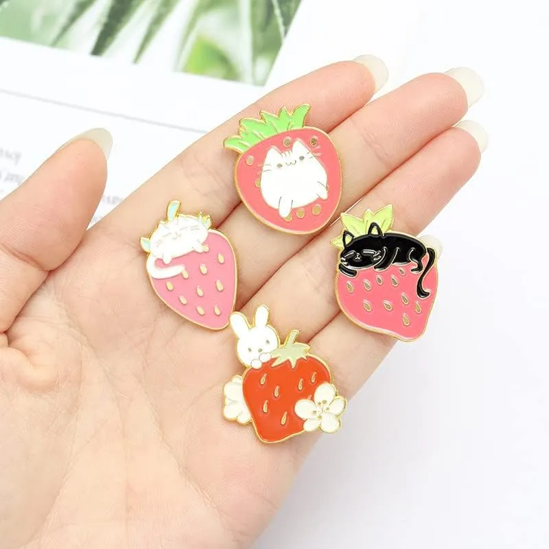 Cute Enamel Pin Set Lapel Pins Brooches Cartoon Brooch Badge Pins for Clothes Bags Backpack for Women