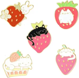 Cute Enamel Pin Set Lapel Pins Brooches Cartoon Brooch Badge Pins for Clothes Bags Backpack for Women