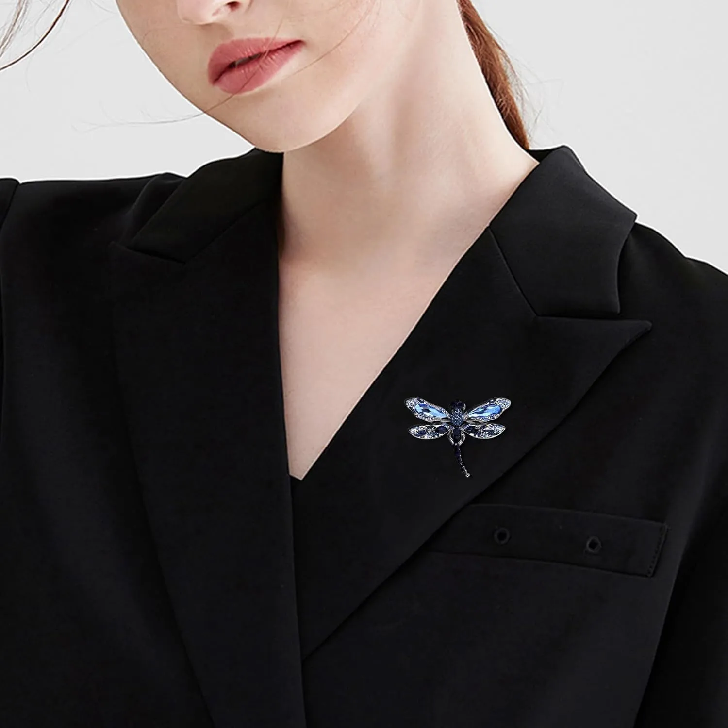Dragonfly Brooch Rhinestone/Enamel Dragonfly Brooches Lapel Pin for Women Elegant Outfits Dragonfly Jewelry Gifts