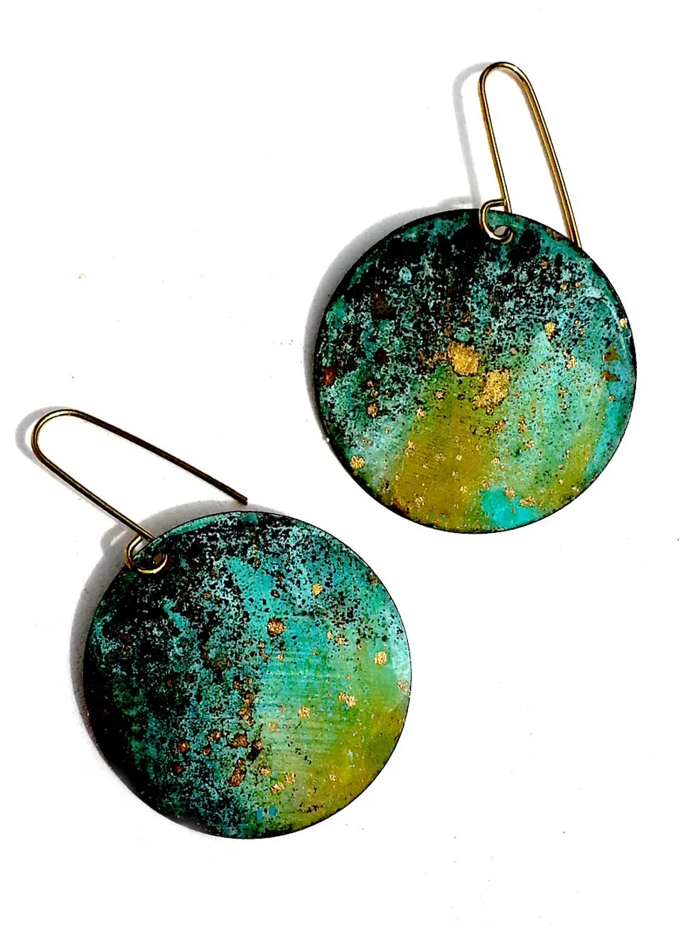 Earrings Disco Garden Patina
