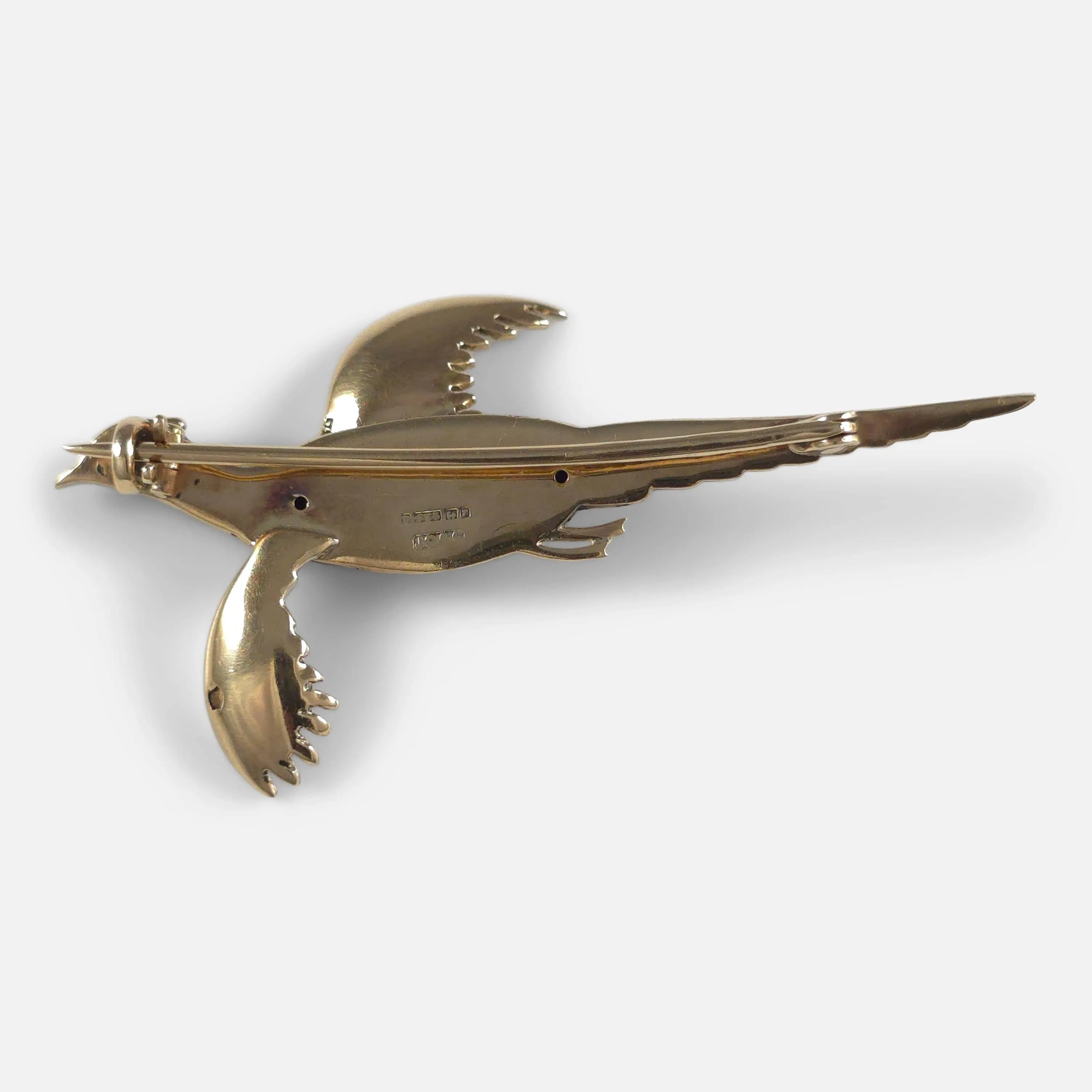 Elizabeth II 9ct Gold Enamel Pheasant Brooch - 1958