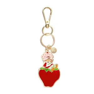 Erstwilder Sitting on a Strawberry Enamel Key Ring
