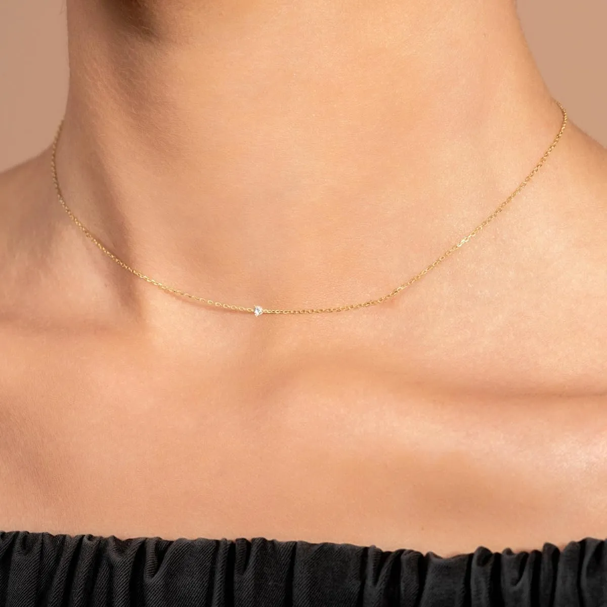 Gold Necklace for Women, 14k Gold Plated Choker Dainty Layered Necklaces, Silver Necklace for Women 14k White Gold Plated Dainty Layered Necklaces