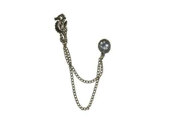 Gray Designer Brooch
