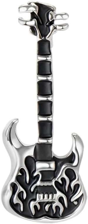 Guitar Brooch Pins for Women, Hip Hop Electric Guitar Brooch Pin, Guitar Musical Instrument Brooch Lapel Pin, Punk Rock Guitar Brooches Pins for Women Hat Bag Suit Dress Accessories