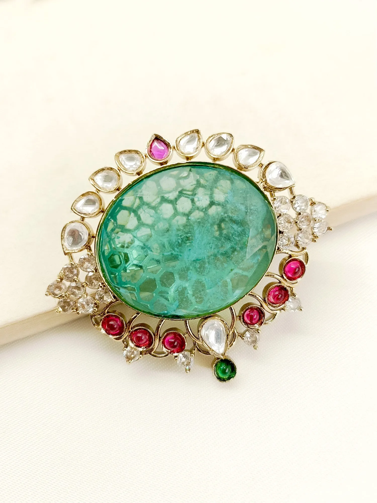 Hritik Mint Green Men's Brooch