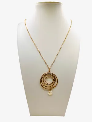 Mother Of Pearl Circle Necklace