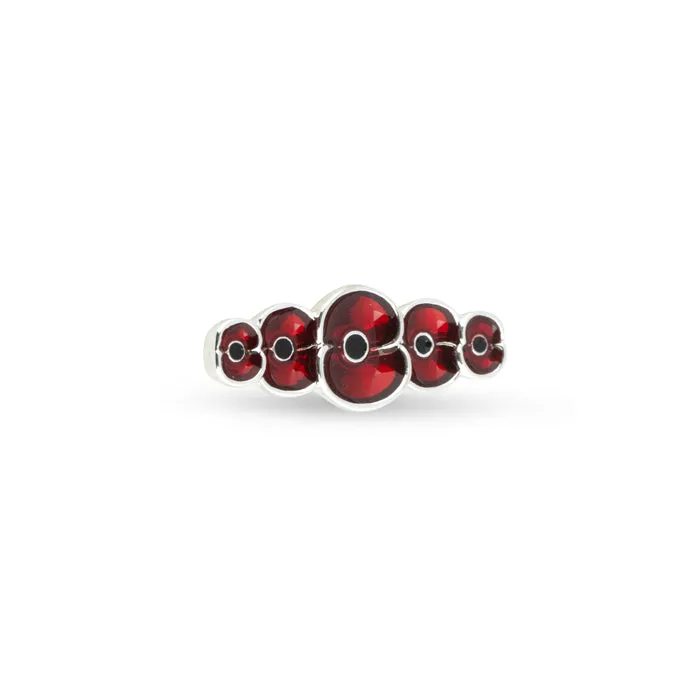 Poppy Enamel Bar Pin