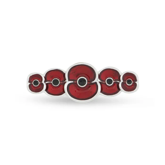 Poppy Enamel Bar Pin