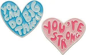 Positive Enamel Pins Set Inspirational Saying Brooch Motivational Phrase Lapel Badges Cute Brooch Pin for Women Girls Clothing Bags Hats Decorations