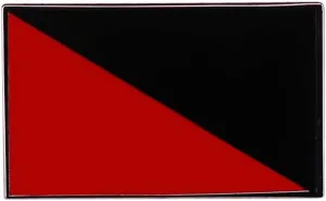 Red Black Flag Lapel Pin Brooches Pins Flag badge Brooch Badge Backpack Hat Bag Collar Lapel Badges Men Women Fashion Jewelry Accessories