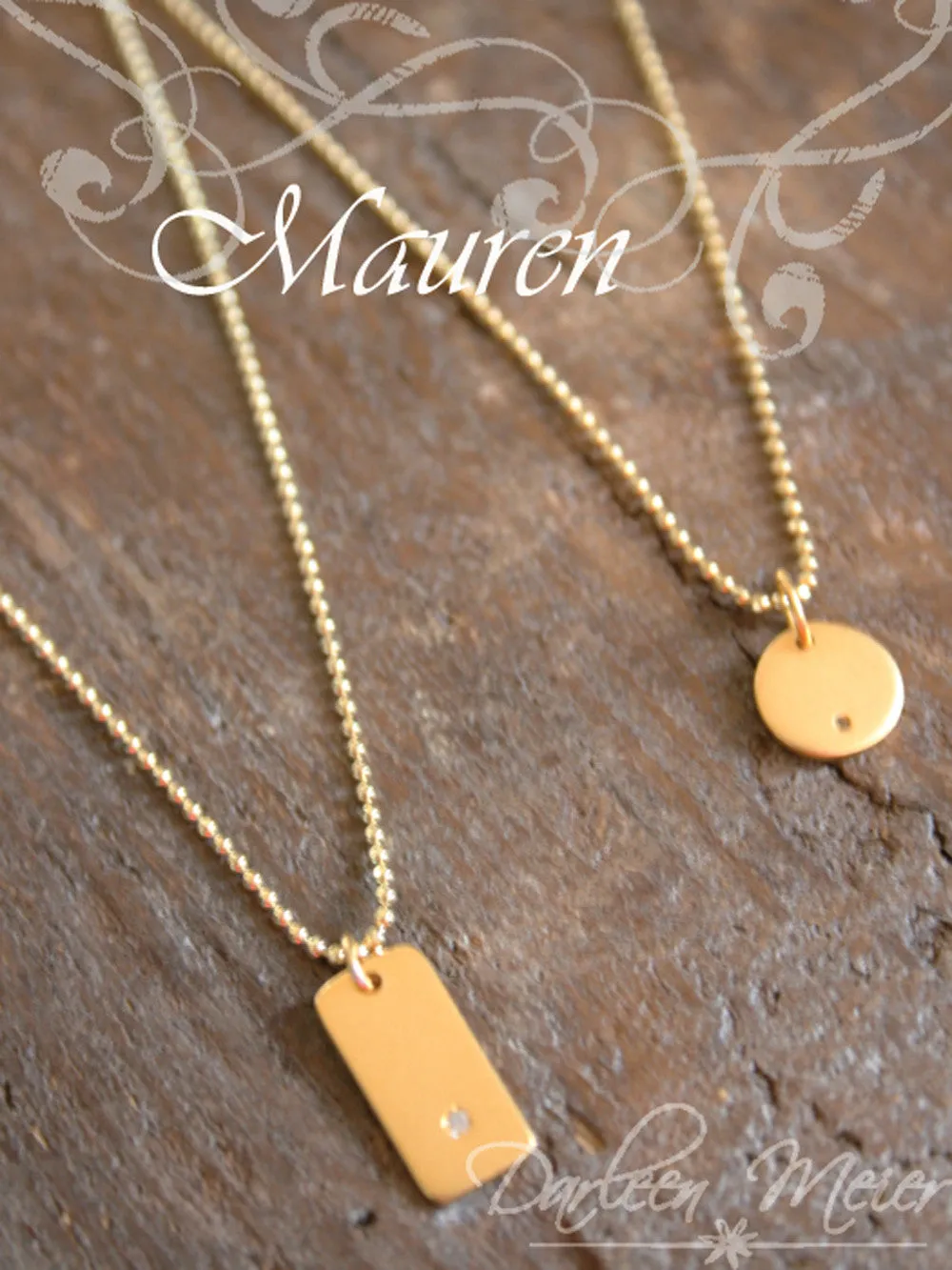 Tiny Diamond Rectangle Necklace